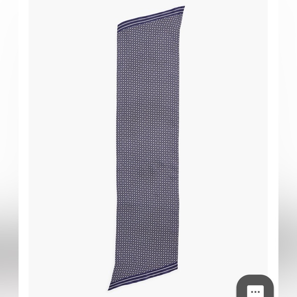 Talbots Diamond Foulard Scarf in India Ink Multi - Picture 2 of 5